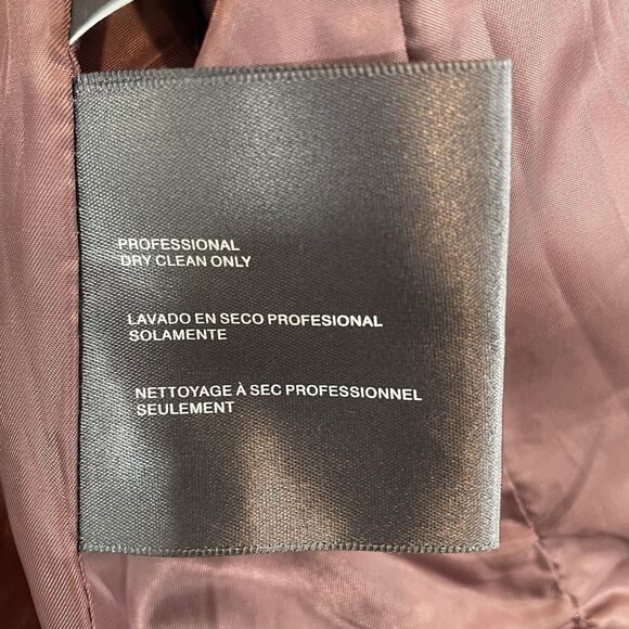 Kenneth Cole Reaction Double Breasted Peacoat Purple Plum Mauve Medium - Picture 15 of 15